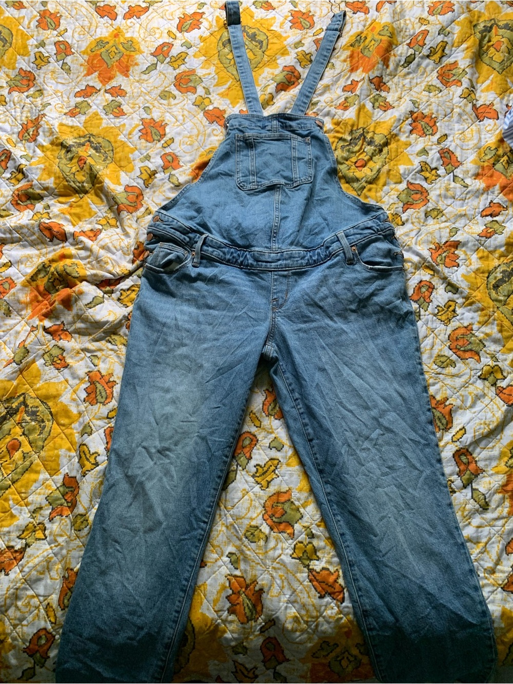 7 For All Mankind Light Blue Denim Overalls
